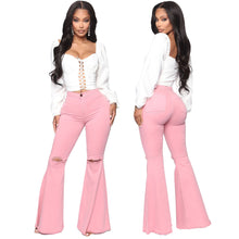 Load image into Gallery viewer, fashion all-match wide-leg denim flared pants(AY1300)