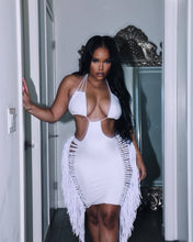 Load image into Gallery viewer, Fringed skirt tie sexy dress AY2029