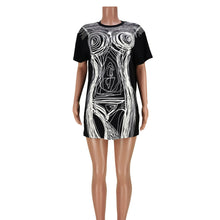 Load image into Gallery viewer, Line art body painting Dress Top AY1962