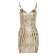 Load image into Gallery viewer, Fashion suspender low cut sexy slim wrap hip dress AY2011