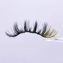 Load image into Gallery viewer, Glitter pink colored false eyelashes moq 5 piece (AH5063)