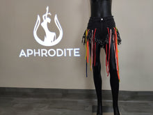 Load image into Gallery viewer, Colorful webbing fringed denim shorts AY1011