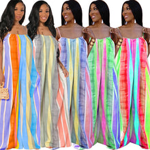 Load image into Gallery viewer, Printed large swing backless Jumpsuit AY1986