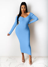 Load image into Gallery viewer, Slim sexy big V-neck off-the-shoulder dress(AY1487)