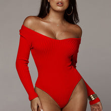 Load image into Gallery viewer, V-neck long-sleeved one-piece top(AY1592)