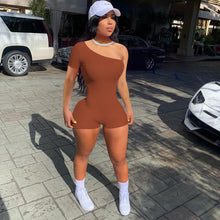 Load image into Gallery viewer, New ribbed one-shoulder jumpsuit AY1052