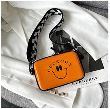 Load image into Gallery viewer, Trendy square box-shaped smiley crossbody bag(AB2035)