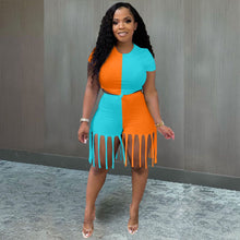 Load image into Gallery viewer, Splicing tassel two-piece set(AY1067)