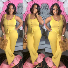 Load image into Gallery viewer, Summer Stitching wide-leg jumpsuit AY1007