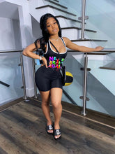 Load image into Gallery viewer, Summer letter print racer jumpsuit AY1013