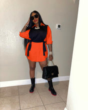 Load image into Gallery viewer, Contrast Color Tank Top Shirt Dress Two Piece Set(AY1878)