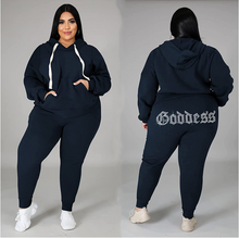 Load image into Gallery viewer, Casual Rhinestone Sweatshirt Set(AY1477)