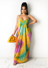 Load image into Gallery viewer, Casual loose print suspender Dress AY1936