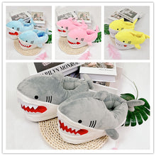 Load image into Gallery viewer, Cute cartoon shark head plush slippers(HPSD129)