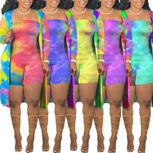 Load image into Gallery viewer, Tie-dye jumpsuit long sleeve suit AY1159