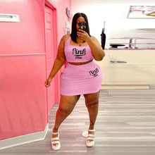 Load image into Gallery viewer, PINK printed casual skirt suit