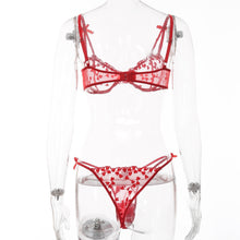 Load image into Gallery viewer, Sexy mesh embroidered underwear set(AY1611)