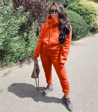 Load image into Gallery viewer, Casual solid color hooded sports suit(AY1383)