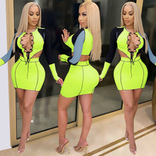 Load image into Gallery viewer, Sexy Tie Tight Knitted Thread Two Piece Set(AY1723)