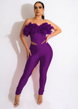 Load image into Gallery viewer, Sexy feather tube top two piece set(AY1970)