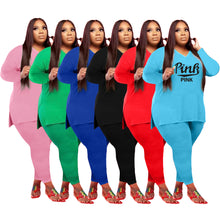 Load image into Gallery viewer, Fashion casual letter printing two-piece suit(AY1278)