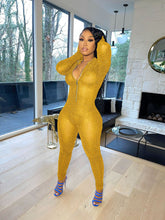 Load image into Gallery viewer, Solid color mesh long sleeve jumpsuit(AY1587)