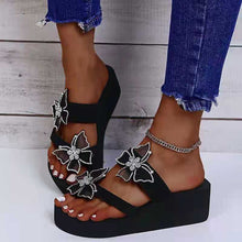 Load image into Gallery viewer, Hot flower platform slippers HPSD015