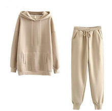 Load image into Gallery viewer, Two-piece solid color hooded sweater(AY1387)
