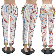 Load image into Gallery viewer, Fashion fringe print trousers(AY1792)