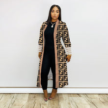 Load image into Gallery viewer, Fashion Threaded Sleeve Printed Cardigan (AY1460)