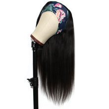 Load image into Gallery viewer, Human Hair Straight Natural Color Headband Wig (AH5043)