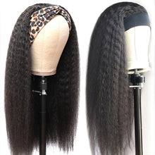 Load image into Gallery viewer, Human hair kinky straigh wave ice silk headband wigs(AH5042)