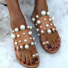 Load image into Gallery viewer, Fashion Pearl Flat Slippers(HPSD205)