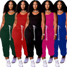 Load image into Gallery viewer, Solid color vest loose fashion jumpsuit AY1343