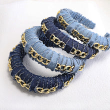 Load image into Gallery viewer, Hot selling metal chain denim winding hair band