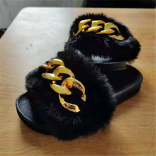 Load image into Gallery viewer, Colorful plush chain slippers(HPSD117)