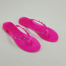 Load image into Gallery viewer, Candy color crystal flip flops(HPSD076)