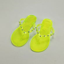 Load image into Gallery viewer, Candy color crystal flip flops(HPSD076)