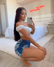 Load image into Gallery viewer, Plus szie sexy denim shorts AY1003