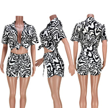 Load image into Gallery viewer, Printed short sleeved shirt casual suit AY2049