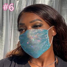 Load image into Gallery viewer, Fashion rhinestone decorative face mask(AE4103)