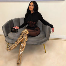 Load image into Gallery viewer, Sexy stitching mesh trousers suit(AY1647)