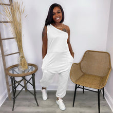 Load image into Gallery viewer, Diagonal shoulder sports Jumpsuit AY2028