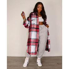 Load image into Gallery viewer, Fashion plaid long shirt jacket(AY1591)