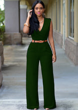 Load image into Gallery viewer, Loose Slim Sleeveless Jumpsuit with Belt AY1150