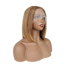 Load image into Gallery viewer, Human hair piano color T-shaped hand-woven lace wig(AH5028)
