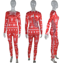 Load image into Gallery viewer, Sexy Christmas print jumpsuit(AY1527)