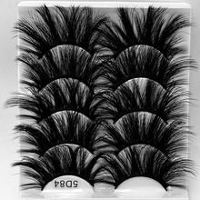 Load image into Gallery viewer, 5 pairs of 25mm mink eyelashes