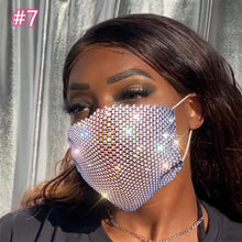 Load image into Gallery viewer, Fashion rhinestone decorative face mask(AE4103)