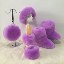 Load image into Gallery viewer, Colorful plush boots round pack four-piece suit(HPSD164)